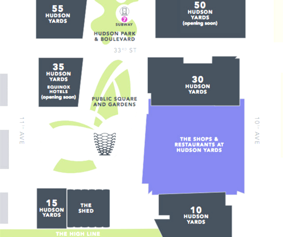 hudson yards map